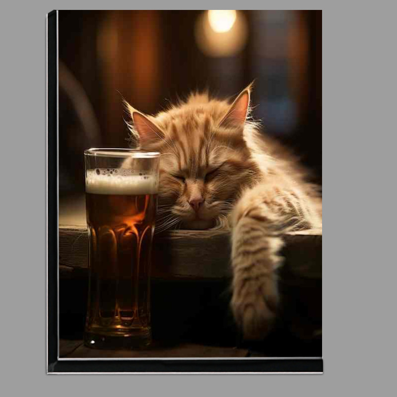 Buy Di-Bond : (Hops And Whiskers Cats Enjoying the Brewery Life)