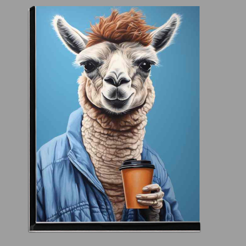 Buy Di-Bond : (Llama Taking a Moment with a Mug)