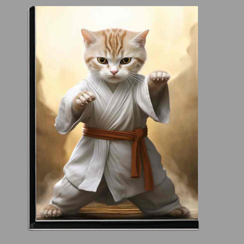 Buy Di-Bond : (Martial Mews Cats in Karate Attire Ready for Action)