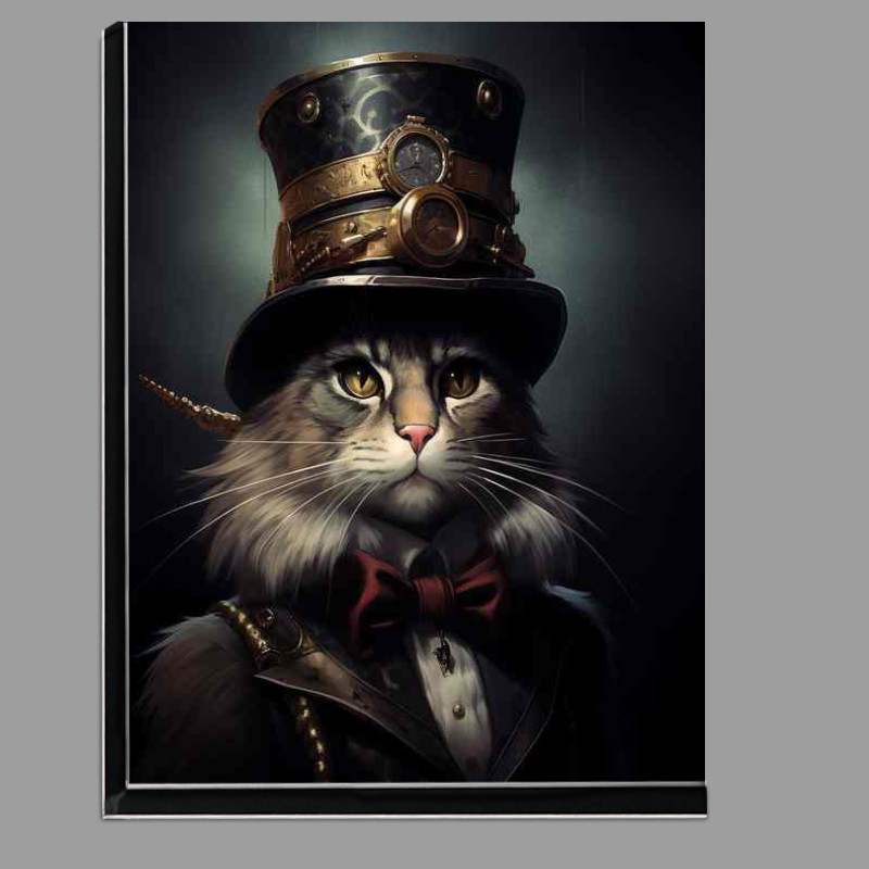 Buy Di-Bond : (Top Hat Tech Cats Navigating the Neon Streets)