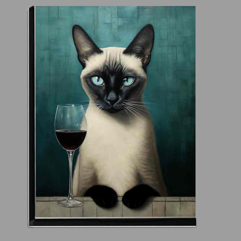 Buy Di-Bond : (Vino And Velvet Paws Cats Enjoying Fine Wine)