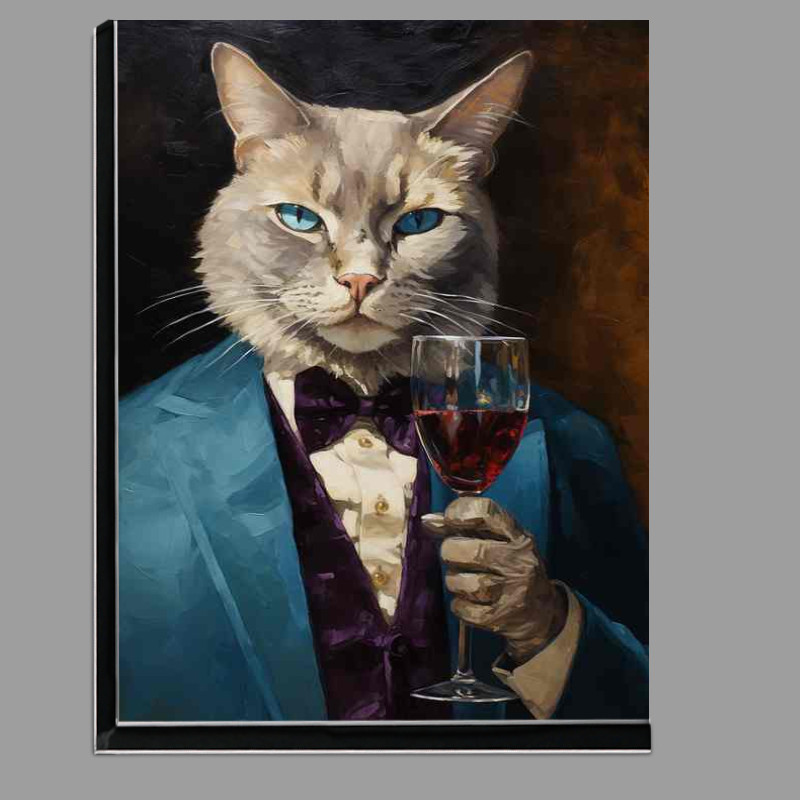 Buy Di-Bond : (Wine And Whiskers Cat Art Classy Touch)
