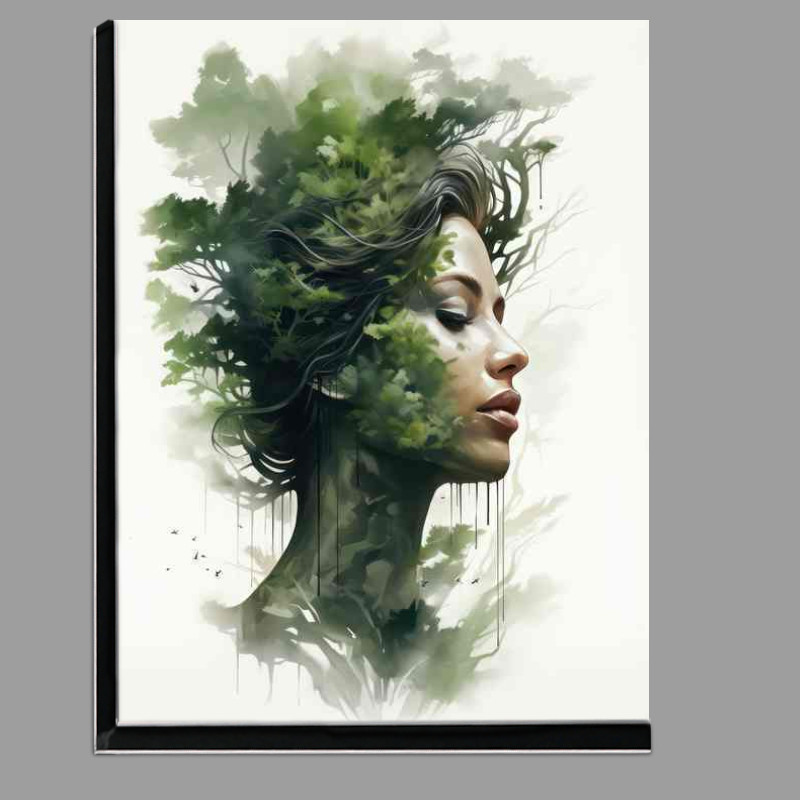 Buy Di-Bond : (Dual Nature Expressive Ladys Head Exposure Forestscapes)