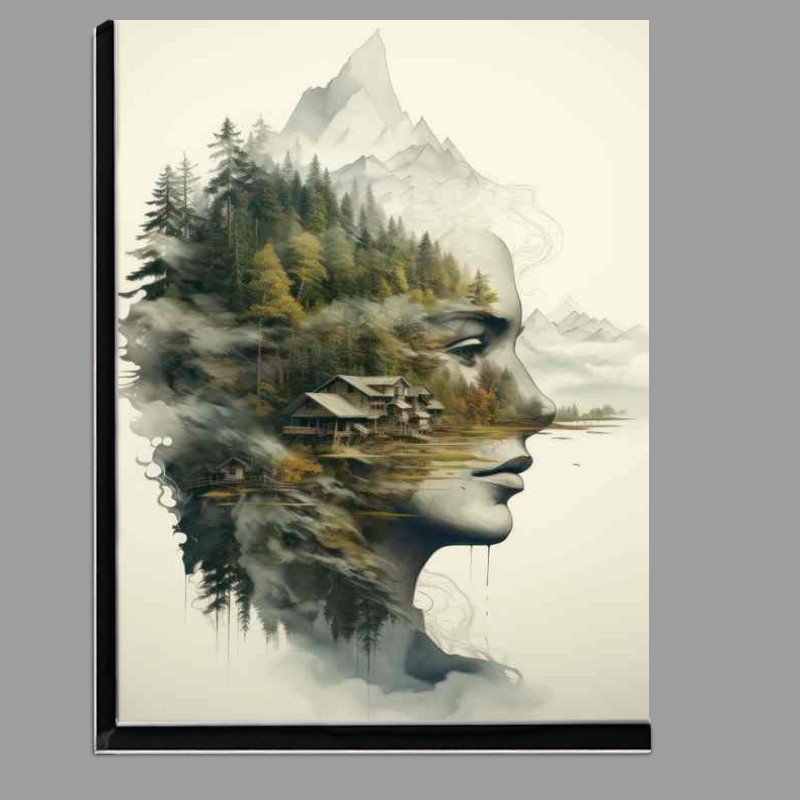 Buy Di-Bond : (Enigmatic Elegance Double Exposure Forest Beauty)