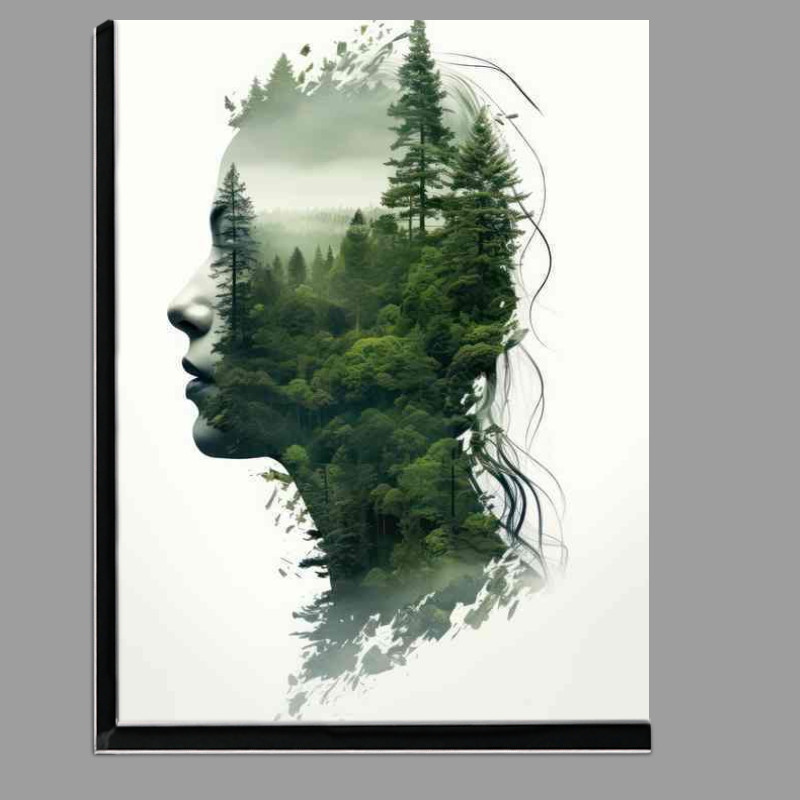 Buy Di-Bond : (Natures Narrative Double Exposure Womans Head)