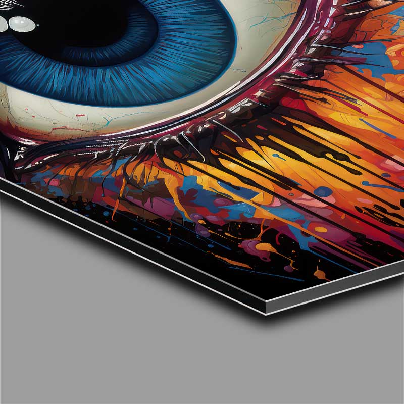 Buy Di-Bond : (Whimsical Color Explosion the eye of the face on the)