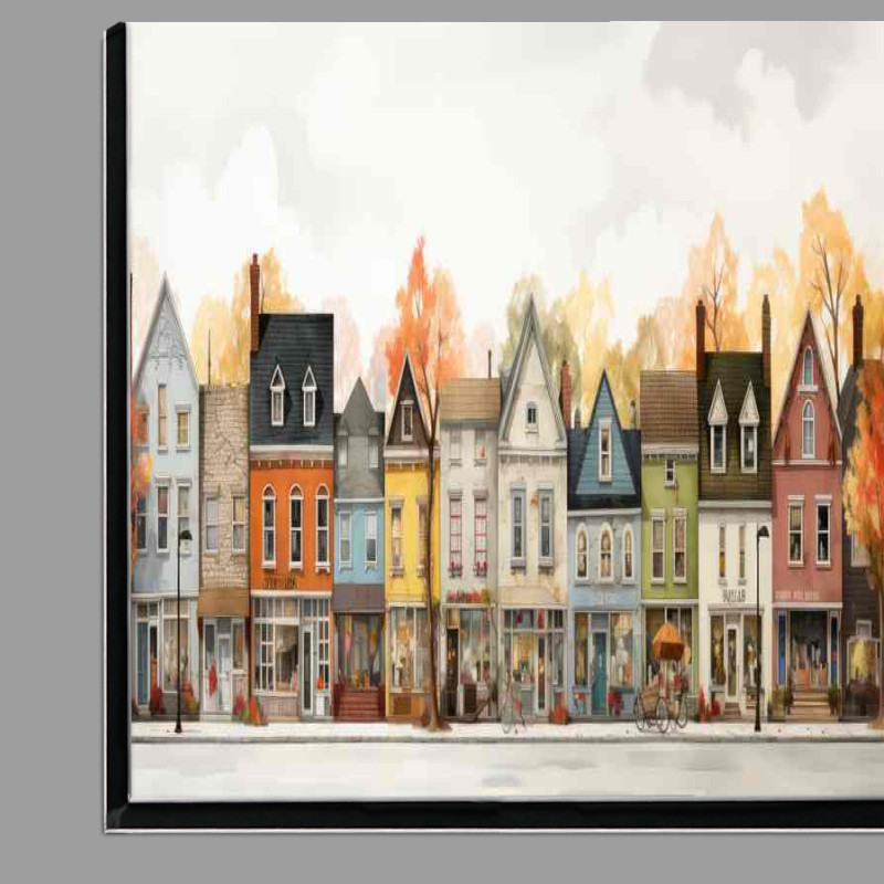 Buy Di-Bond : (Colourful Whimsical Village Lively Scene)