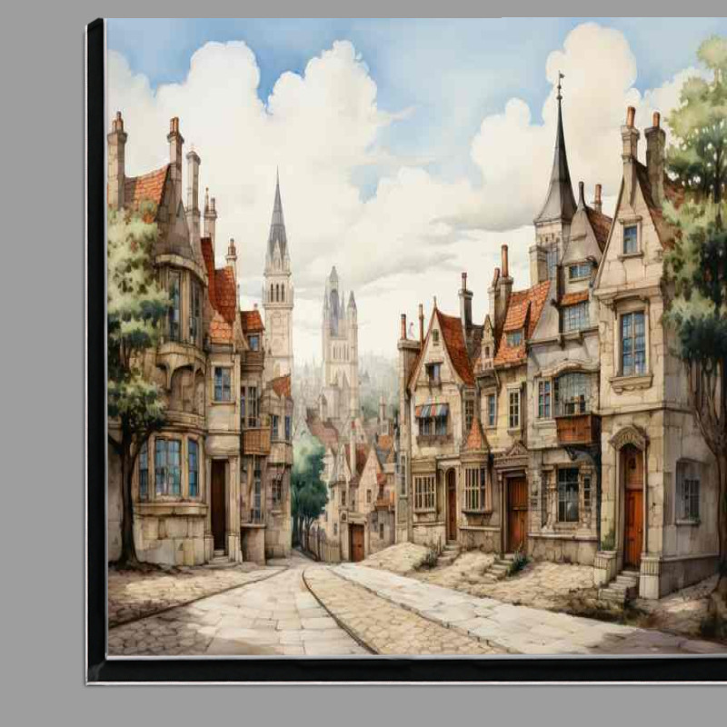 Buy Di-Bond : (Dreamy Village Scene Art)